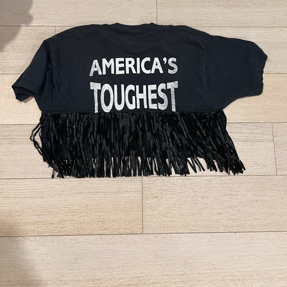 LF Furst of a Kind Leather Fringe Vintage Crop Top - Picture 2 of 2